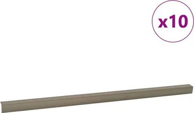 Immagine prodotto di vidaXL Profili per gradini 10 pezzi Champagne 67 x 3 x 2 cm Alluminio