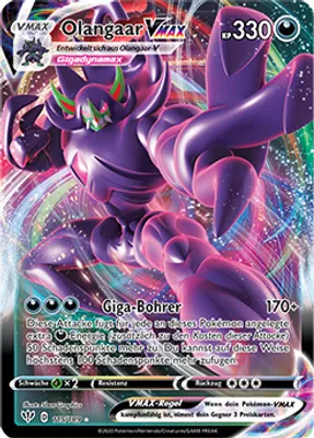Produktbild von Olangaar VMAX Schwert & Schild Flammende Finsternis 115/189 Sammelkarten Pokemon Einzelkarten 1 Stück