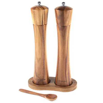 Produktbild von Hanseküche Salz und Pfeffermühle (25cm) – Gewürzmühle mit Keramikmahlwerk – Set bestehend aus Pfeffer und Salzmühle