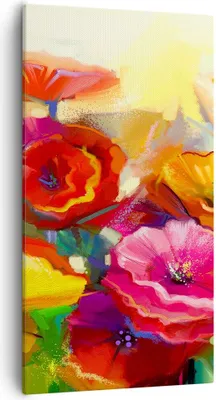 Produktbild von Bild auf Leinwand - Leinwandbild - Blumen Frühling Flora Garten - 55x100cm - Wand Bild - Wanddeko - Leinwanddruck - Bilder - Kunstdruck - Wanddekoration - Leinwand bilder - Wandkunst - PA55x100-2877