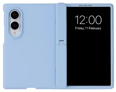 Imagen del producto de Funda trasera de silicona con soporte para el Samsung Galaxy Z Fold 8, color azul claro