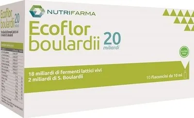 Immagine prodotto di Ecoflor Boulardii 20 Miliardi 10 Flaconcini Da 10 Ml
