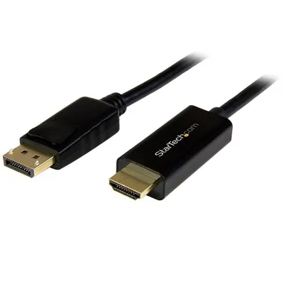 Produktbild von StarTech.com 1m DisplayPort auf HDMI Adapter - 4K 30Hz - DisplayPort zu HDMI Kabel - DP 1.2 auf HDMI Monitor Kabel Konverter - Einrastende DP Stecker - passives DP auf HDMI Kabel, 1 m, DisplayPort, HDMI Typ A (Standard), Stecker, Stecker, Gerade