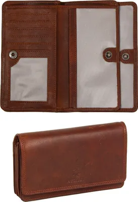 Produktbild von Mustang Como Wallet Top Öffnen universelles Leder Premium Wallet Cognac Leder Cognac 06.103631