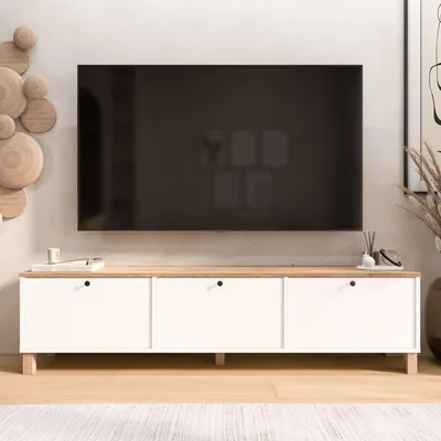 Produktbild von Skye Decor, Hochwertiger TV-Ständer (3 Stück), Sapphire Oak, 180 cm | 100% Melamin