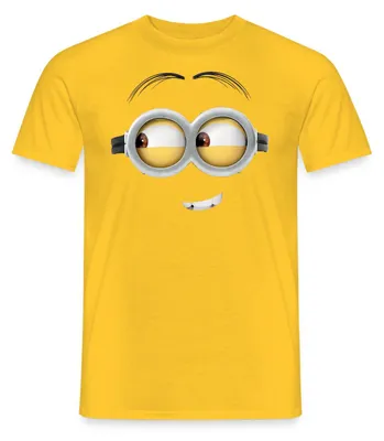 Produktbild von Spreadshirt Minions Dave Gesicht Kostüm Despicable Me Fasching Männer T-Shirt, 3XL, Gelb