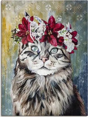Produktbild von ARTland Leinwandbild Frida Ein Blütenmeer im Gelbwald Größe: 45x60 cm