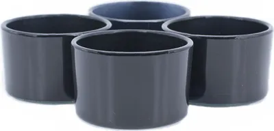 Produktbild von Teelichtgläser klein 51x33mm schwarz 4er Set