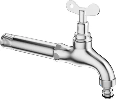 Image de INF Robinet verrouillable - Robinet extérieur en acier inoxydable 16cm avec clé