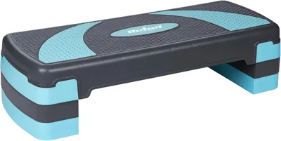 Obrázok produktu pre Aerobik step 3 výšky, sivo-modrá, protišmyková, pre domáce cvičenie
