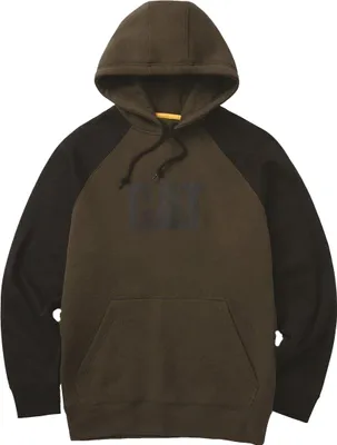 Produktbild von CAT Lifestyle - Sweatshirt mit Kapuze für Herren Raglanärmel FS11161 (M) (Moosgrün/Schwarz)