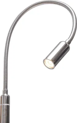 Produktbild von kalb | LED Bettleuchte 3W dimmbar warmweiß Leseleuchte Schwanenhals Nachttischlampe versch. Farben, Auswahl:2er Set silbergrau