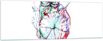 Produktbild von Bilder auf glas - Eule intelligent Geschöpf Kinder - 90x30cm - Glasbilder - Wandbilder - Kunstdruck - zum Aufhängen bereit - Wanddekoration aus Glas - Glas Bilder - Wandbild auf Glas - GAB90x30-2984