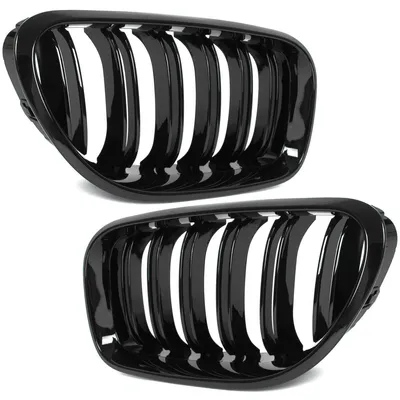 Sportgrill Kühlergrill DOPPELSTEG Schwarz Glanz für BMW 6 F06 F12 F13 2010-2018 – Produktansicht