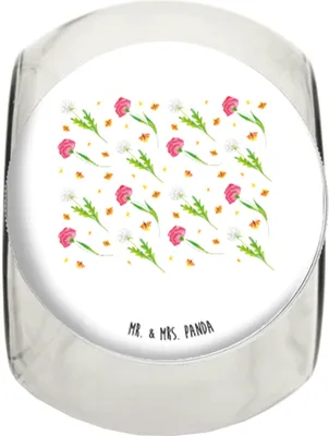 Produktbild von Mr. & Mrs. Panda Teedose Glühwürmchen Design XL 2000ml - Weiß - Geschenk, Bonbonglas, Blumen, Kaffeedose, Muster, glasbehälter, Dekoglas, Vorratsglas, Pusteblumen