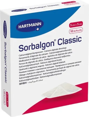 Image de Hartmann Sorbalgon® Classic, compresses d'alginate de calcium - 10 pièces - 5x5 cm | Paquet (10 pièces)