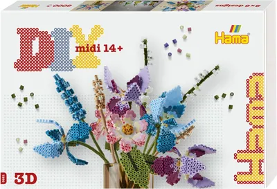 Produktbild von Hama Art Geschenkbox Blumenstrauß Midi-Bügelperlen