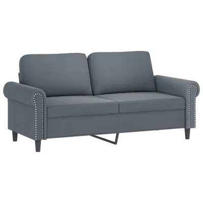 Produktbild von 2-Sitzer-Sofa Dunkelgrau 140 cm Samt