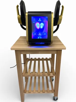 Produktbild von Myoslim EMS-Gerät Muskelaufbau, Professionelle Körperformungsmaschine mit 2 Applikatoren & RF-Technologie, Machine für Salon, Schwarz