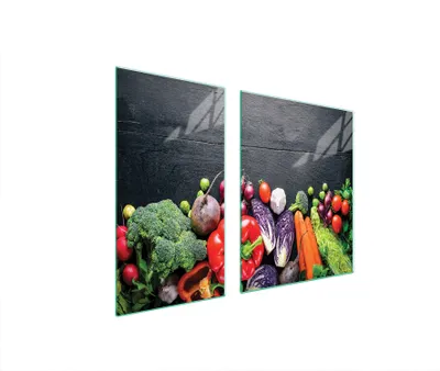 Image de Plaques de recouvrement pour cuisinière 2 pièces 90x52 Couverture de plaque vitrocéramique Verre Planche à découper Légumes Bois