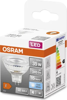 Obrázok produktu pre LED žiarovka GU5.3 3.8W 4000K MR16 12V OSRAM GU5.3 3.8W 4K MR16 12V