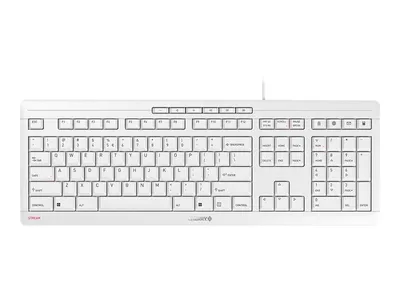Zdjęcie produktu dla CHERRY STREAM KEYBOARD, klawiatura biała/szara, układ US QWERTY