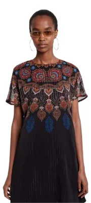 Produktbild von Frauen Desigual Mexican schwarz kurzes Kleid elegant S