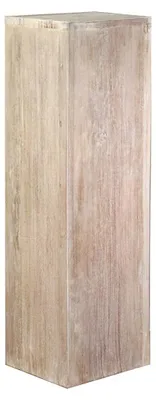 Produktbild von Säule Holzsäule Dekosäule Podest Ständer Sockel Blumenständer Holz Weiß/Whitewash groß 85 cm