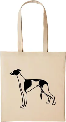 Produktbild von Huuraa Baumwollbeutel WINDHUND Geschenk Einkaufstasche Natural 10 Liter Baumwolle WINDHUND Accessoire
