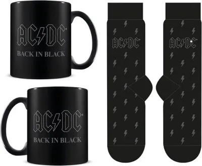 Immagine prodotto di Set di tazza e calzini AC/DC per i fan, confezione regalo perfetta