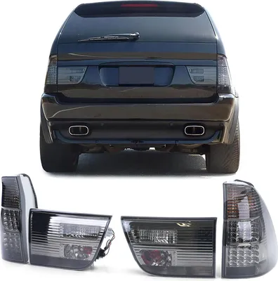 Obrázok produktu pre Zadné LED svetlá v čiernej dymovej farbe pre BMW X5 E53 z rokov 1999-2003