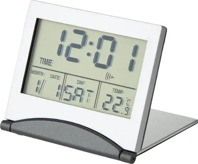 Produktbild von TFA-Dostmann 98.1054, Digitaler Wecker, Grau, Silber, 12/24 h, F, °C, Unisex, LCD