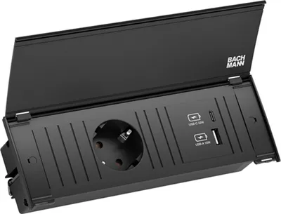 Produktbild von Bachmann Set Kapsa S 1Xcee7/3 1Xusb A&C 22W 1Xdeckel Ral9005