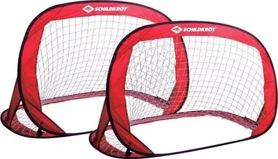 Immagine prodotto di Porte da calcio pop-up, set da 2, 120 x 80 x 80 cm, pieghevoli, inclusi 4 ganci in acciaio e borsa per il trasporto