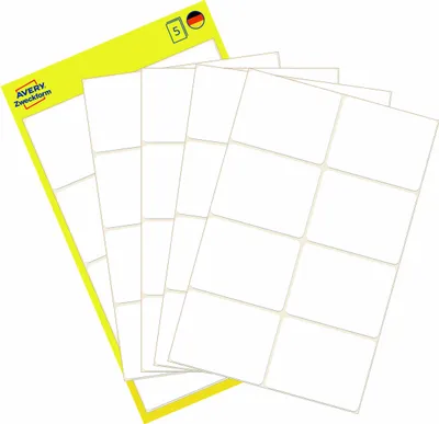 Produktbild von Avery Zweckform 3078, Vielzweck-Etiketten, 38 x 29 mm, 40 Etiketten / 5 Bögen, Weiß
