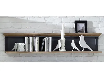 Zdjęcie produktu dla Wandboard >Jasmin< in Graphit - 142x29x20cm (BxHxT)