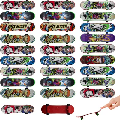 Produktbild von Mini Finger Skateboards Set 30 Stück, Kreatives Spielzeug, Langlebig, Für Kinder