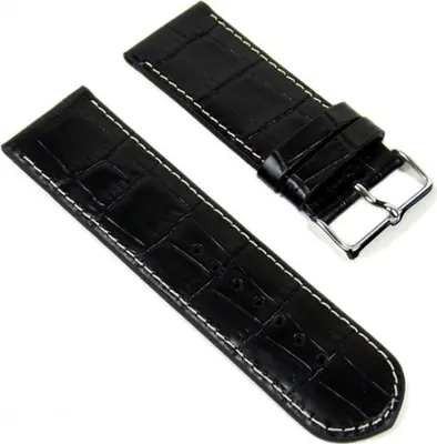 Produktbild von Minott Ersatzband Uhrenarmband Kalbsleder Band 28mm schwarz 202482810