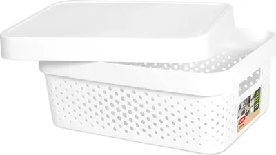 Image de Curver Infinity Dots 11L boîte avec couvercle blanc