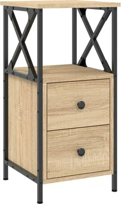Image de Table de chevet chêne sonoma 34x35,5x70 cm bois d'ingénierie