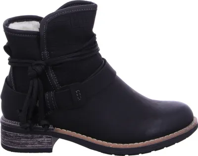Produktbild von Rieker Damen Stiefelette Boot Warmfutter Raffung Kordel 94689-00, Größe:37 EU, Farbe:Schwarz