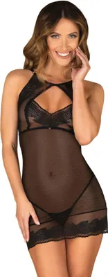 Produktbild von Obsessive - OB Allastia chemise & thong black L/XL