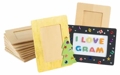 Immagine prodotto di Colourations - Set di cornici di legno per bambini, set da 12
