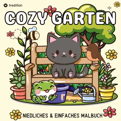 Produktbild von Cozy Malbuch für Erwachsene Garten Malbuch - Süße Motive aus dem Garten Bold and Easy