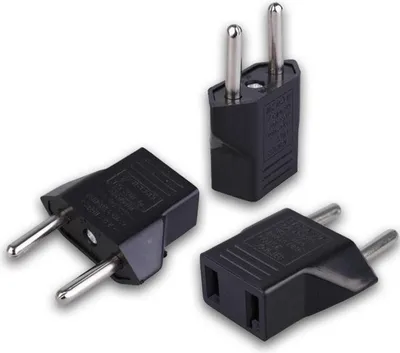Produktbild von Reise Strom Adapter Stecker Für USA/ Japan/ Kanada/ Mexiko Zu EU Deutschland / AT Schwarz