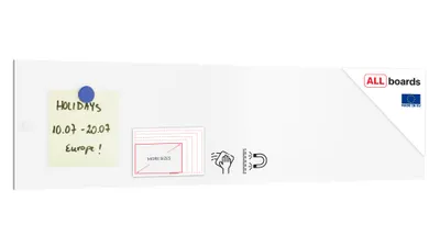 Immagine prodotto di Lavagna magnetica cancellabile SLIMboard senza cornice 60x15 cm