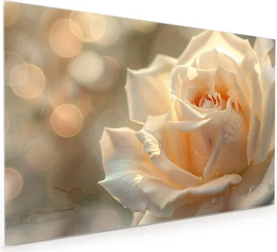 Produktbild von Küchenrückwand Spritzschutz Glas mit Motiv Elegante Rose 40 x 40 cm