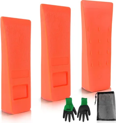 Produktbild von Fällkeil Kunststoff Fällkeil Wiederverwendbar Forstkeil 3Stk Spaltkeil 6 Zoll Widerstandsfähig und Lange Lebensdauer für Kontrollierten Fällen von Bäumen Bocken Schneiden Keile Und Kettensägen