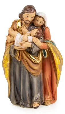 Produktbild von Kleine Weihnachtskrippe Heilige Familie 10 cm - Maria Josef Jesus