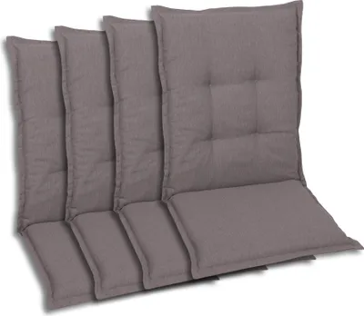 Produktbild von GO-DE Textil, Sesselauflage Mittellehner, 4er-Set, Farbe: taupe, Maße ca.: 108 cm x 50 cm x 7 cm